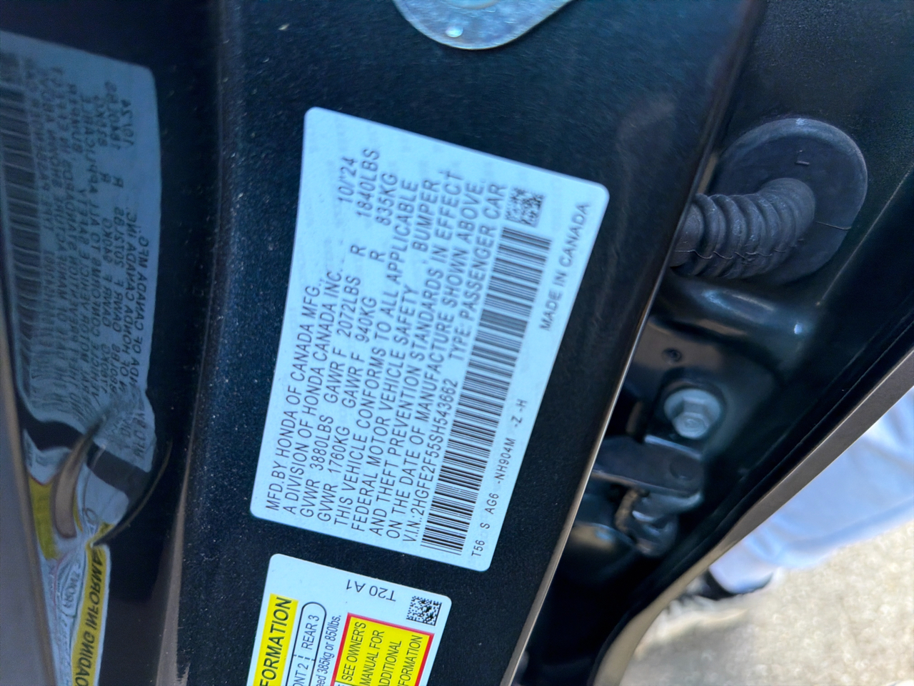 Honda Civic Sedan Sport CVT 2025 Honda Civic Sedan Sport CVT 2025