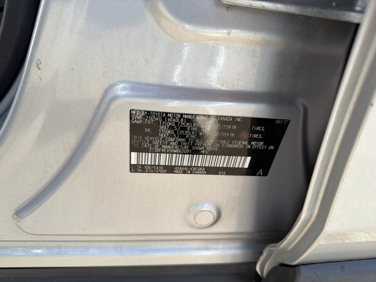 Toyota RAV4 Limited AWD (Natl) 2017 Toyota RAV4 Limited AWD (Natl) 2017