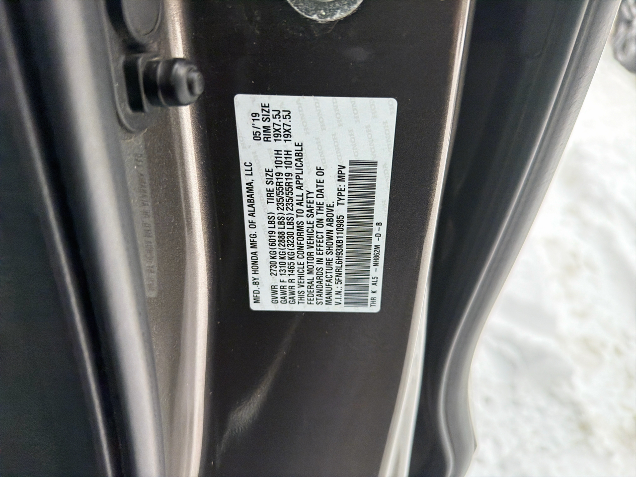 Honda Odyssey Elite Auto 2019