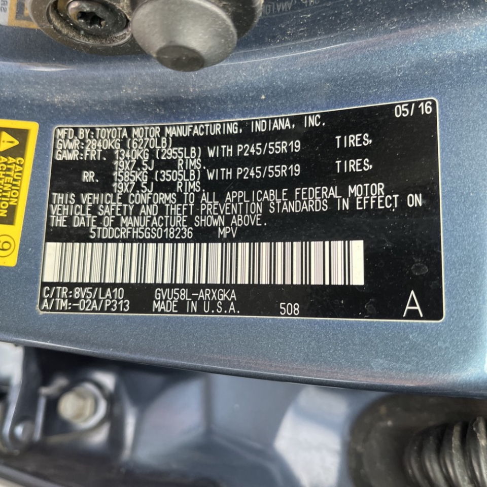 Toyota Highlander Hybrid AWD 4dr Limited (Natl) 2016