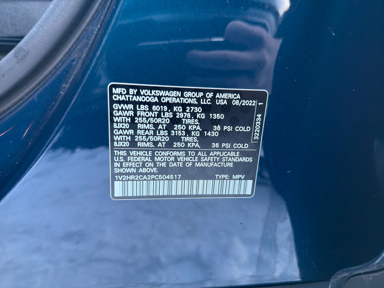 Volkswagen Atlas 3.6L V6 SE w/Technology 4MOTION 2023