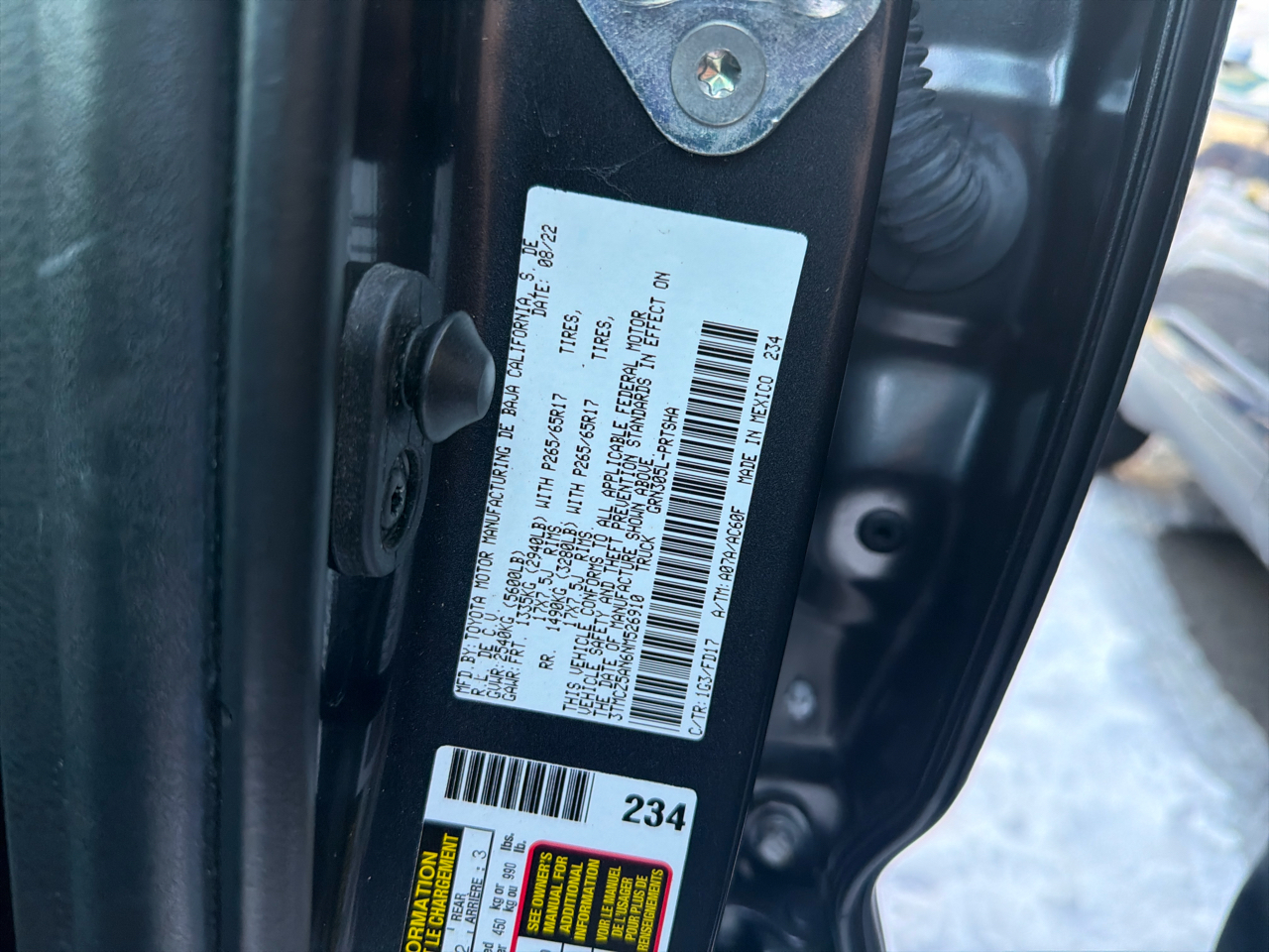 Toyota Tacoma 4WD TRD Off Road Double Cab 5' Bed V6 MT (Natl) 2022