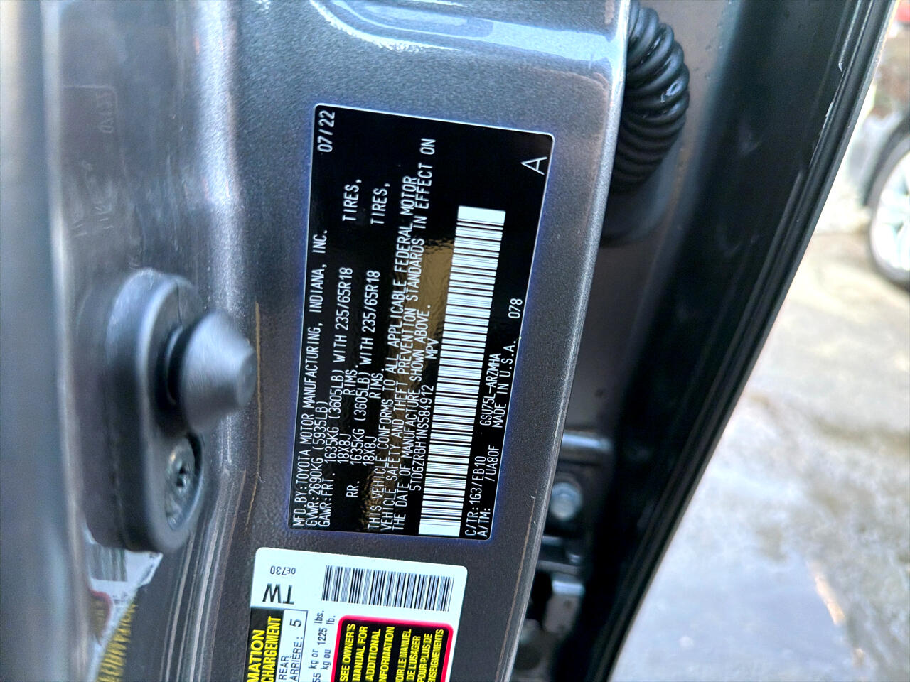 Toyota Highlander XLE AWD (Natl) 2022