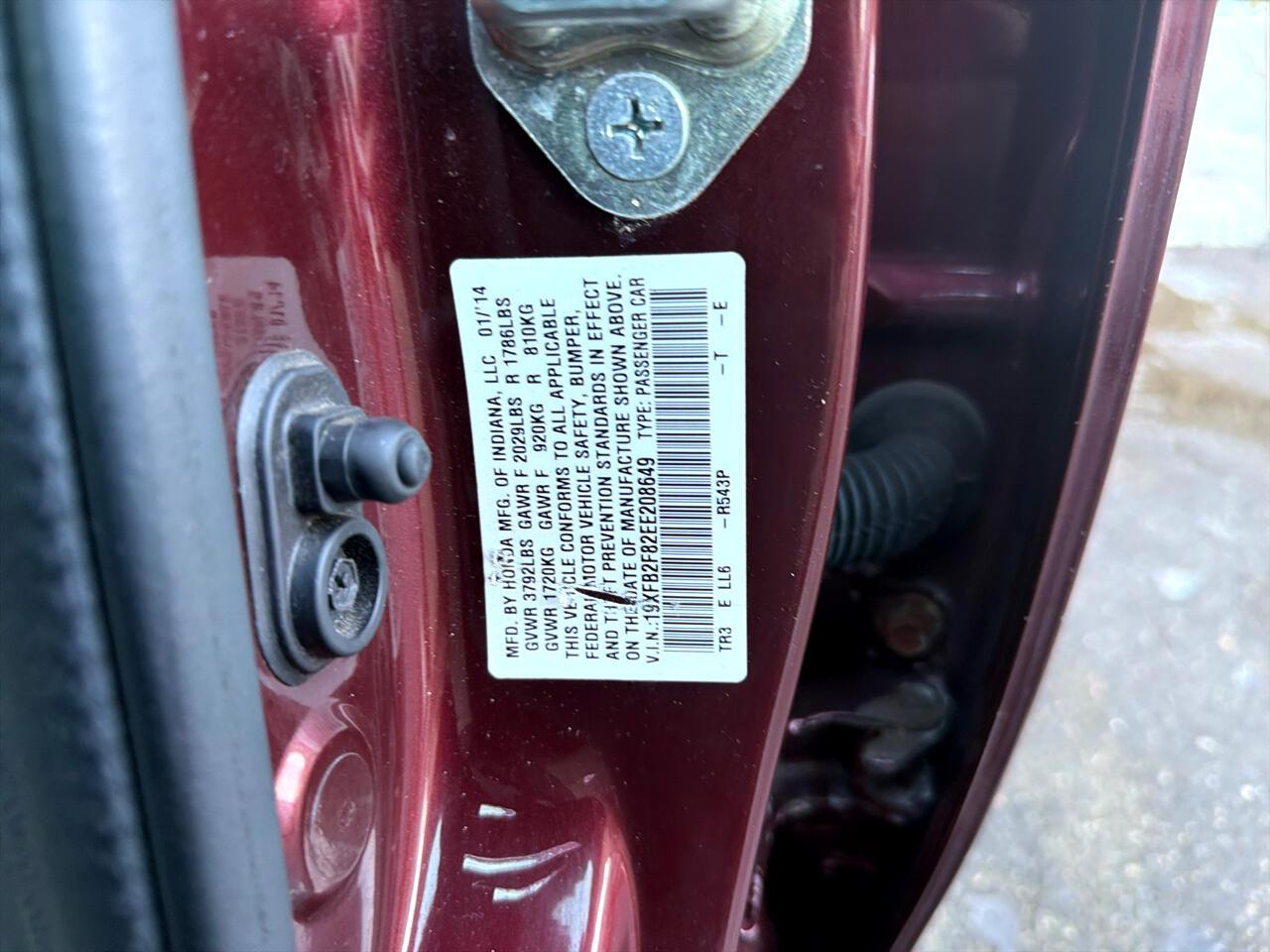 Honda Civic Sedan 4dr CVT EX 2014