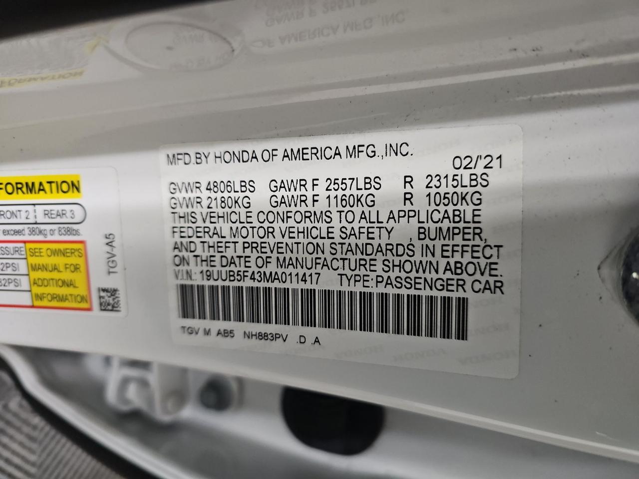 Acura TLX Technology Package 2021