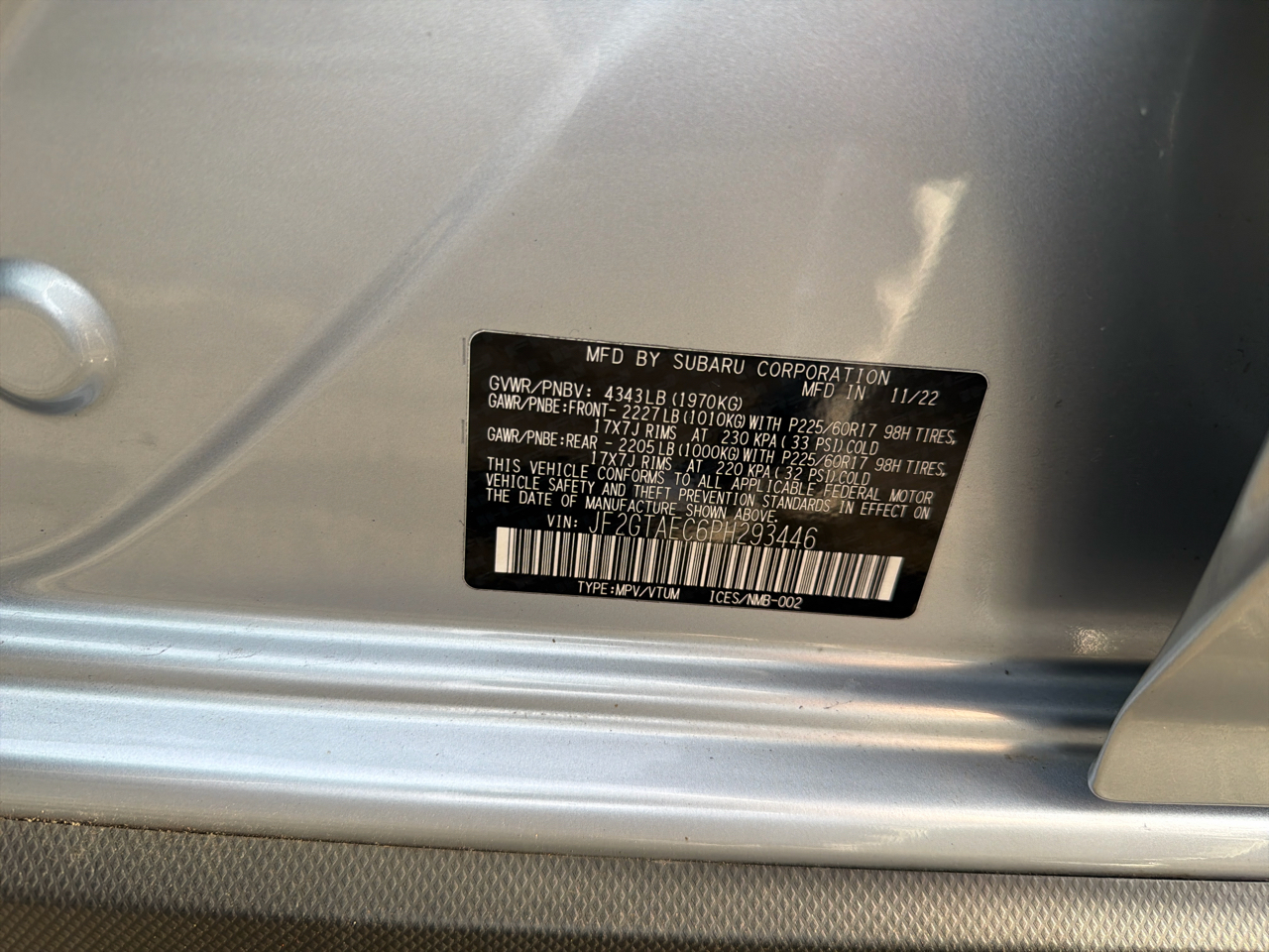 Subaru Crosstrek Premium CVT 2023