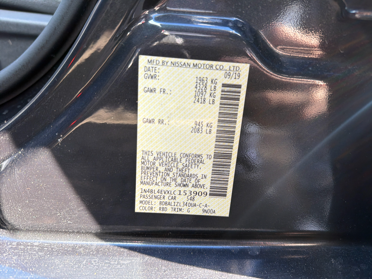 Nissan Altima 2.5 SL Sedan 2020