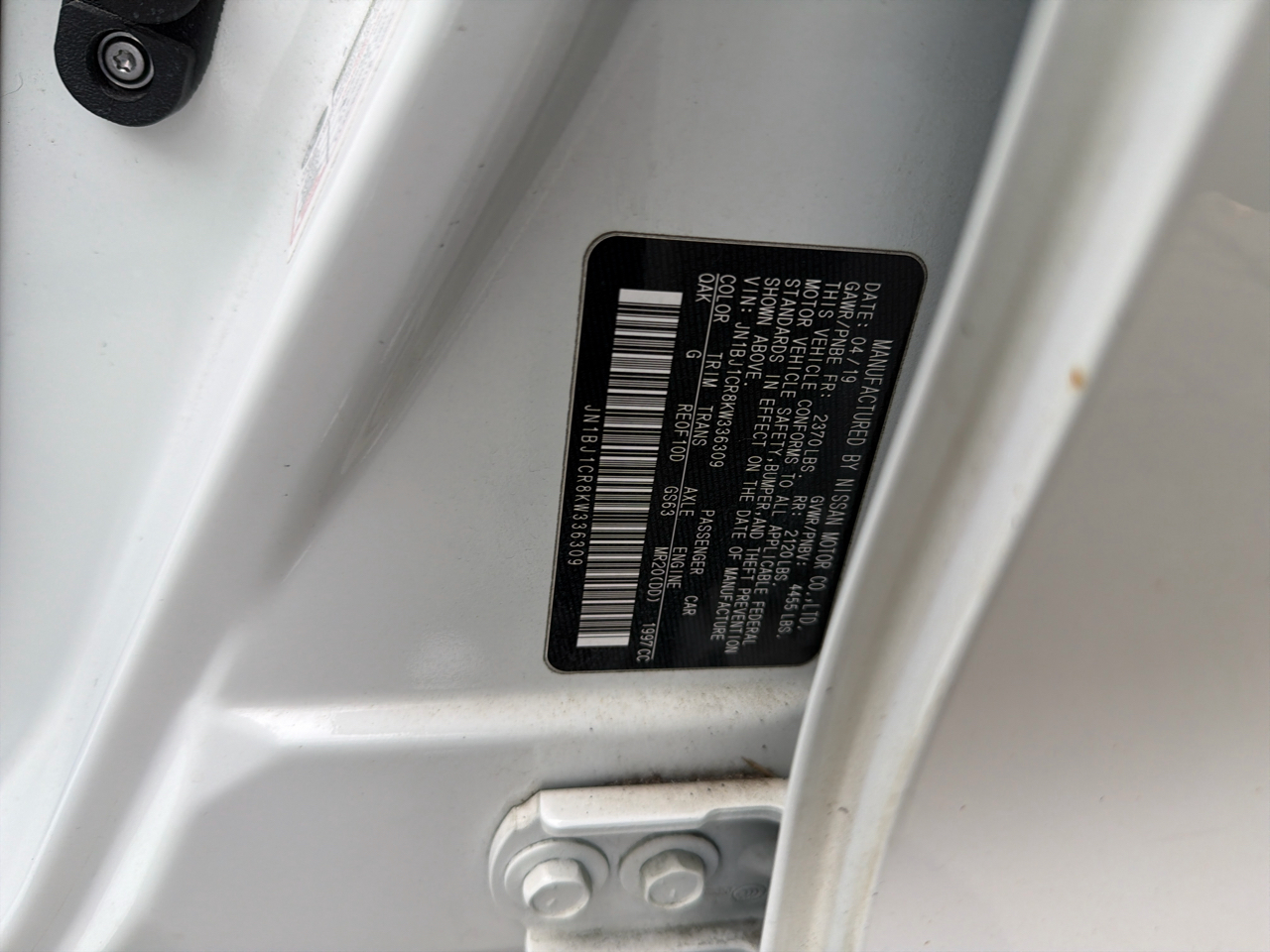 Nissan Rogue Sport AWD S 2019