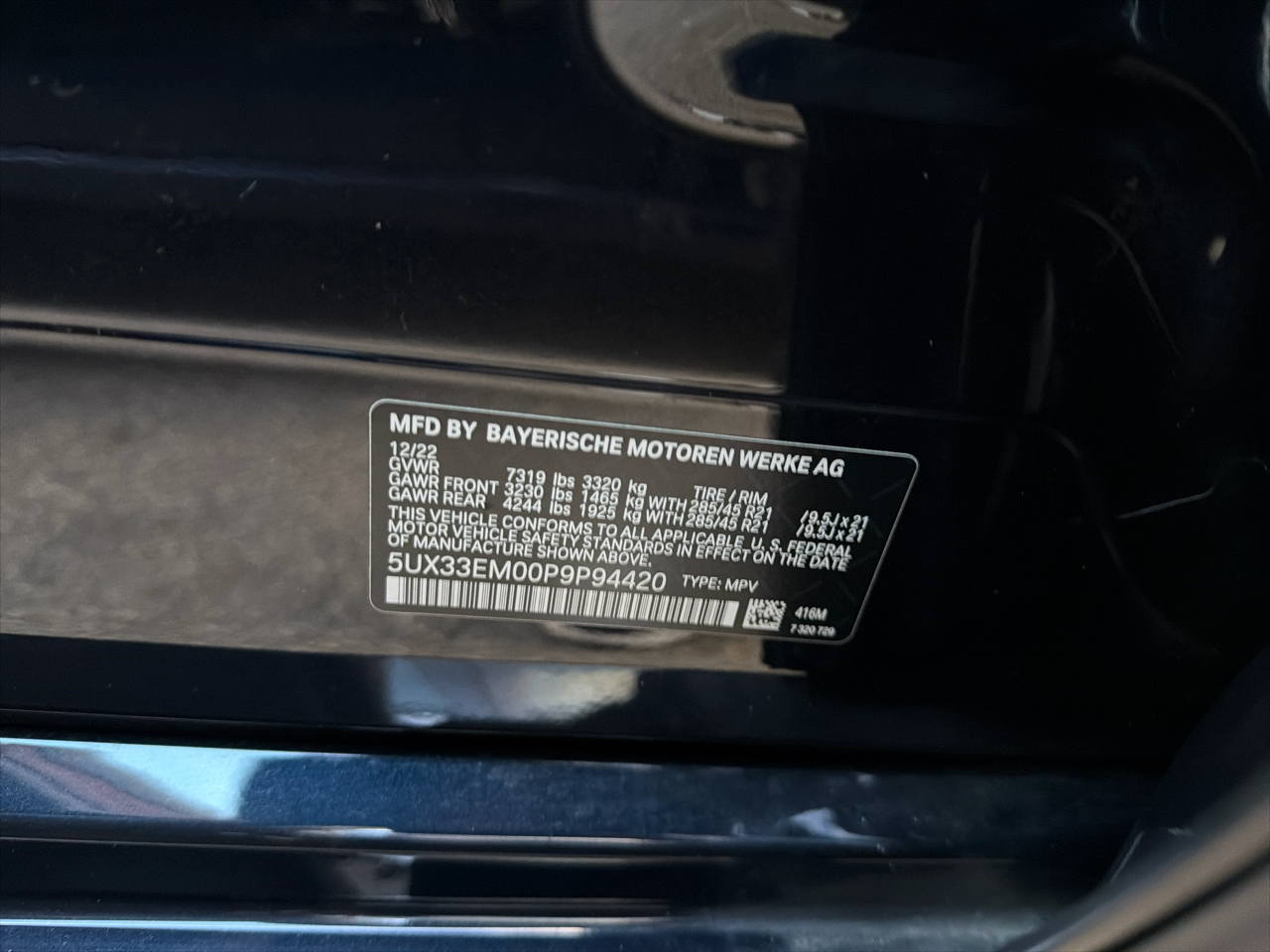 BMW X7 M60i Sports Activity Vehicle 2023