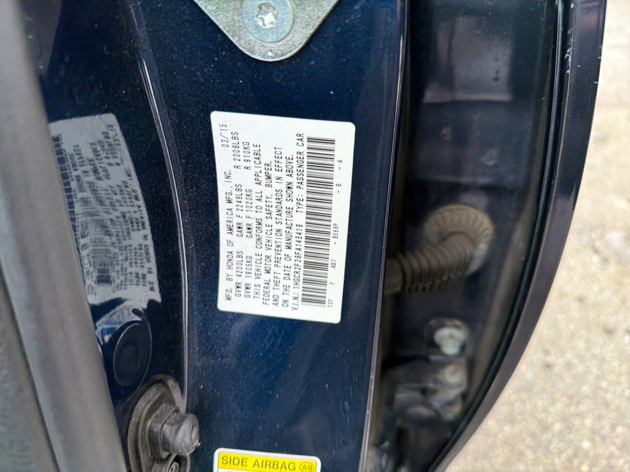 Honda Accord Sedan 4dr I4 CVT LX 2015