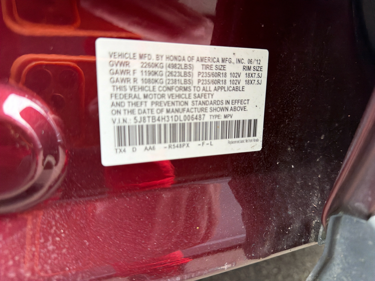 Acura RDX AWD 4dr 2013