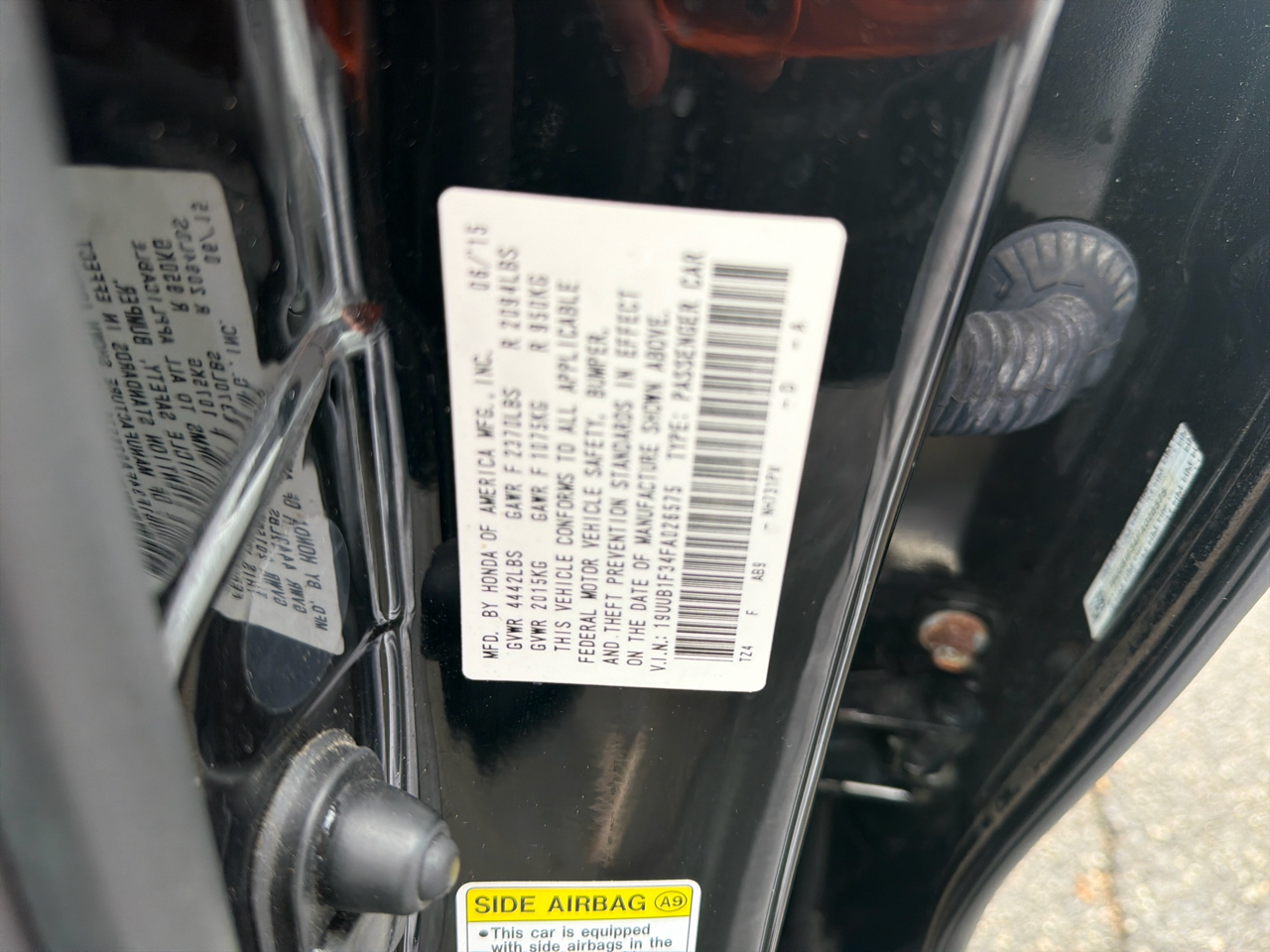 Acura TLX 4dr Sdn FWD 2015