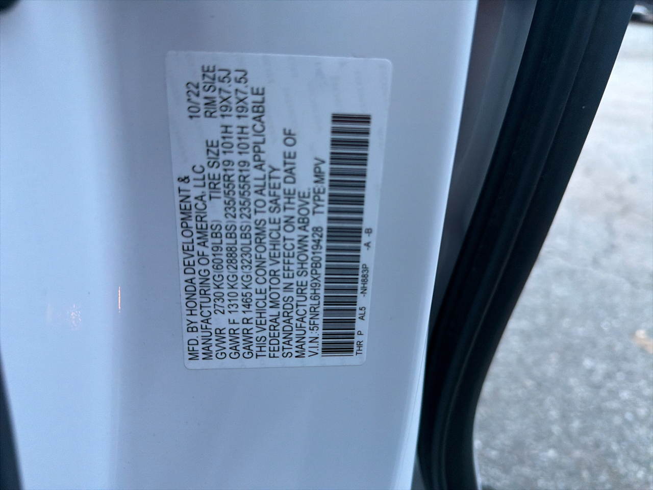 Honda Odyssey Elite Auto 2023