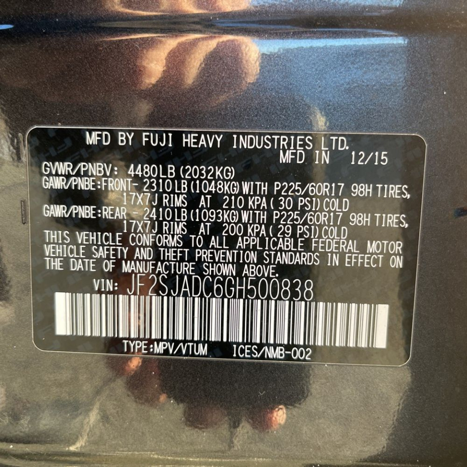 Subaru Forester 4dr CVT 2.5i Premium PZEV 2016