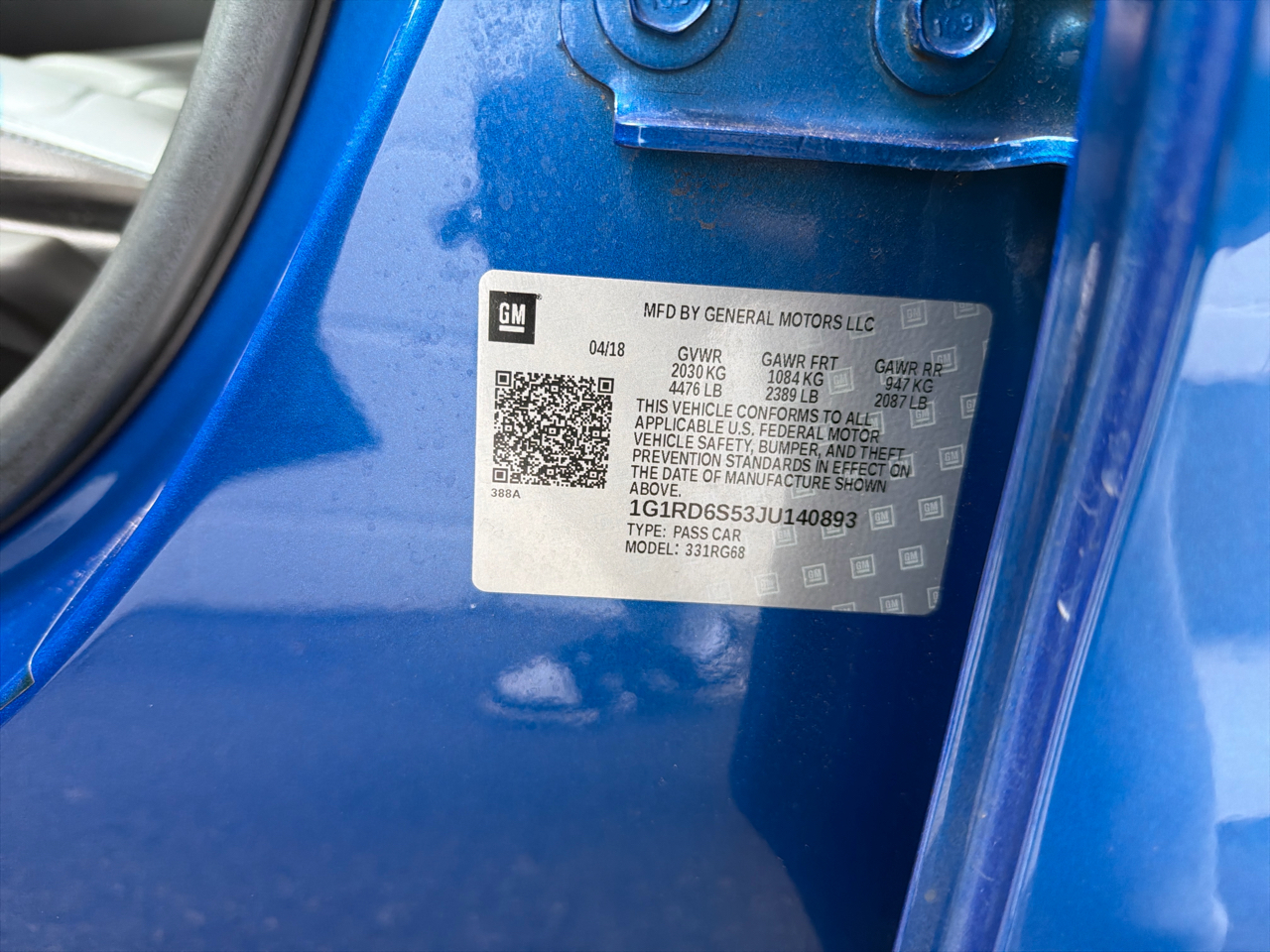 Chevrolet Volt 5dr HB Premier 2018