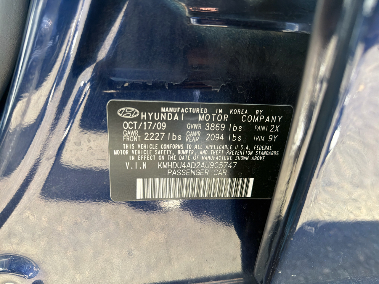 Hyundai Elantra 4dr Sdn Auto GLS PZEV 2010