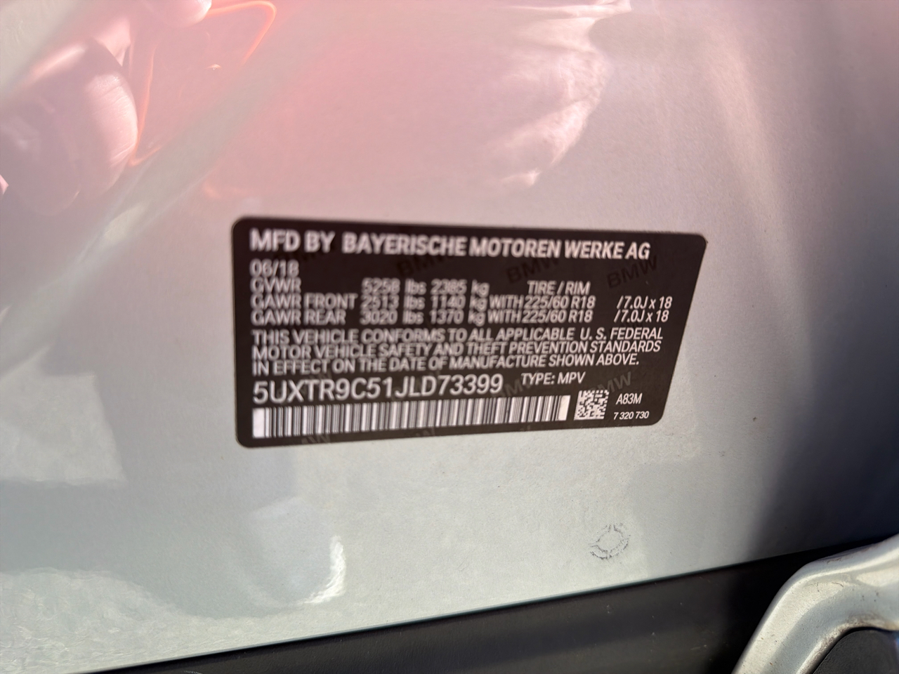 BMW X3 xDrive30i Sports Activity Vehicle 2018