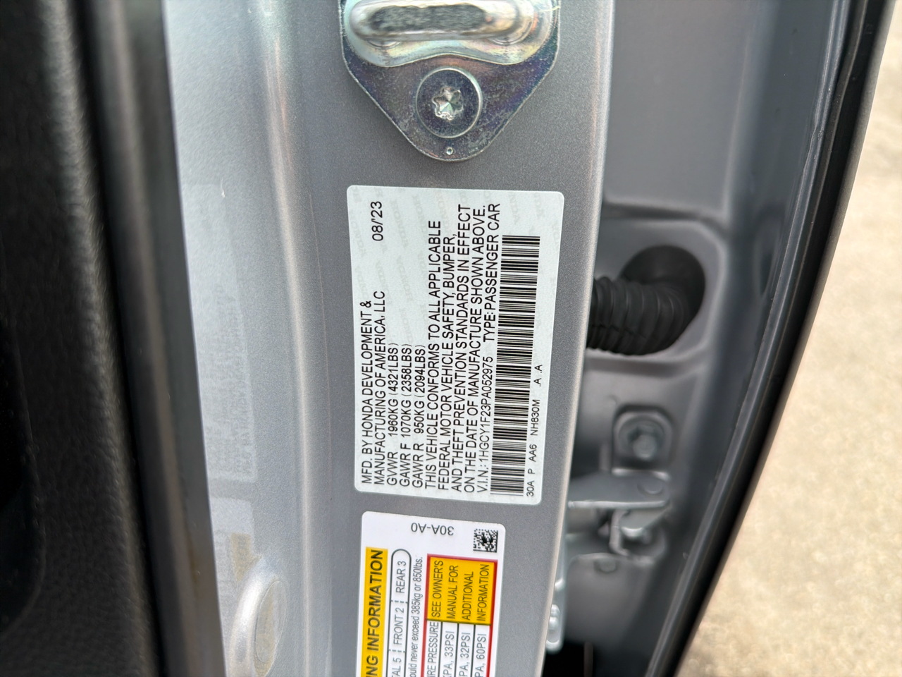 Honda Accord Sedan LX CVT 2023