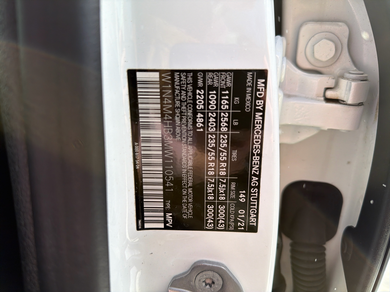 Mercedes-Benz GLB GLB 250 4MATIC SUV 2021