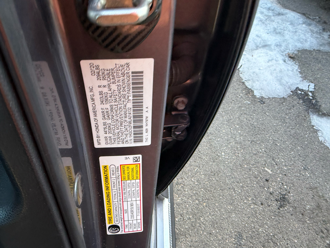 Honda Accord Sedan Touring 2.0T Auto 2020