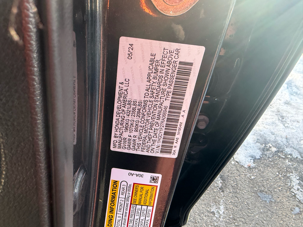 Honda Accord Sedan LX CVT 2024