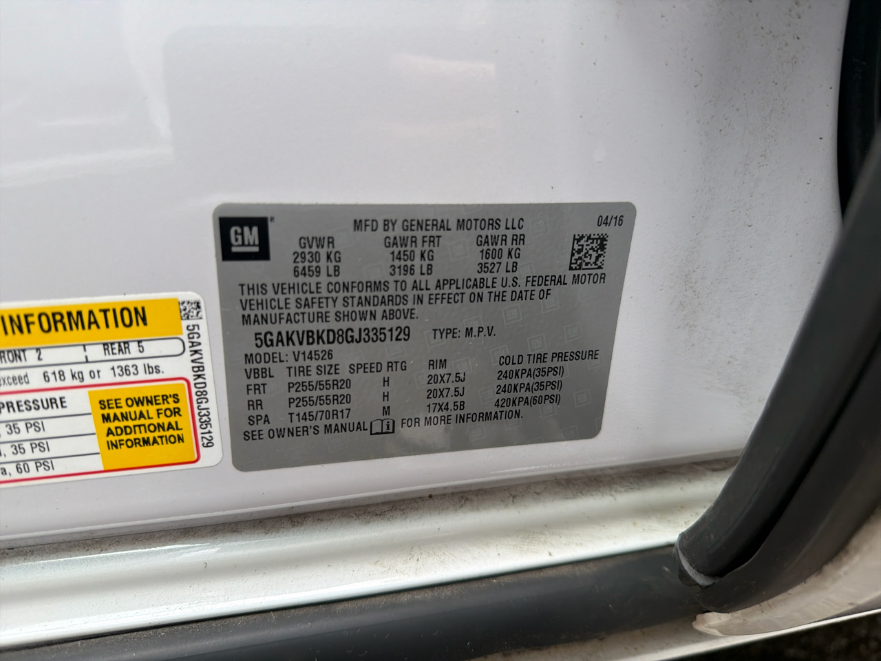 Buick Enclave AWD 4dr Leather 2016