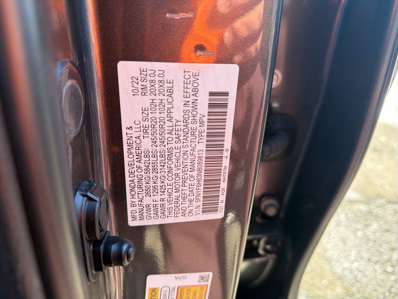 Honda Pilot Touring 7-Passenger AWD 2022