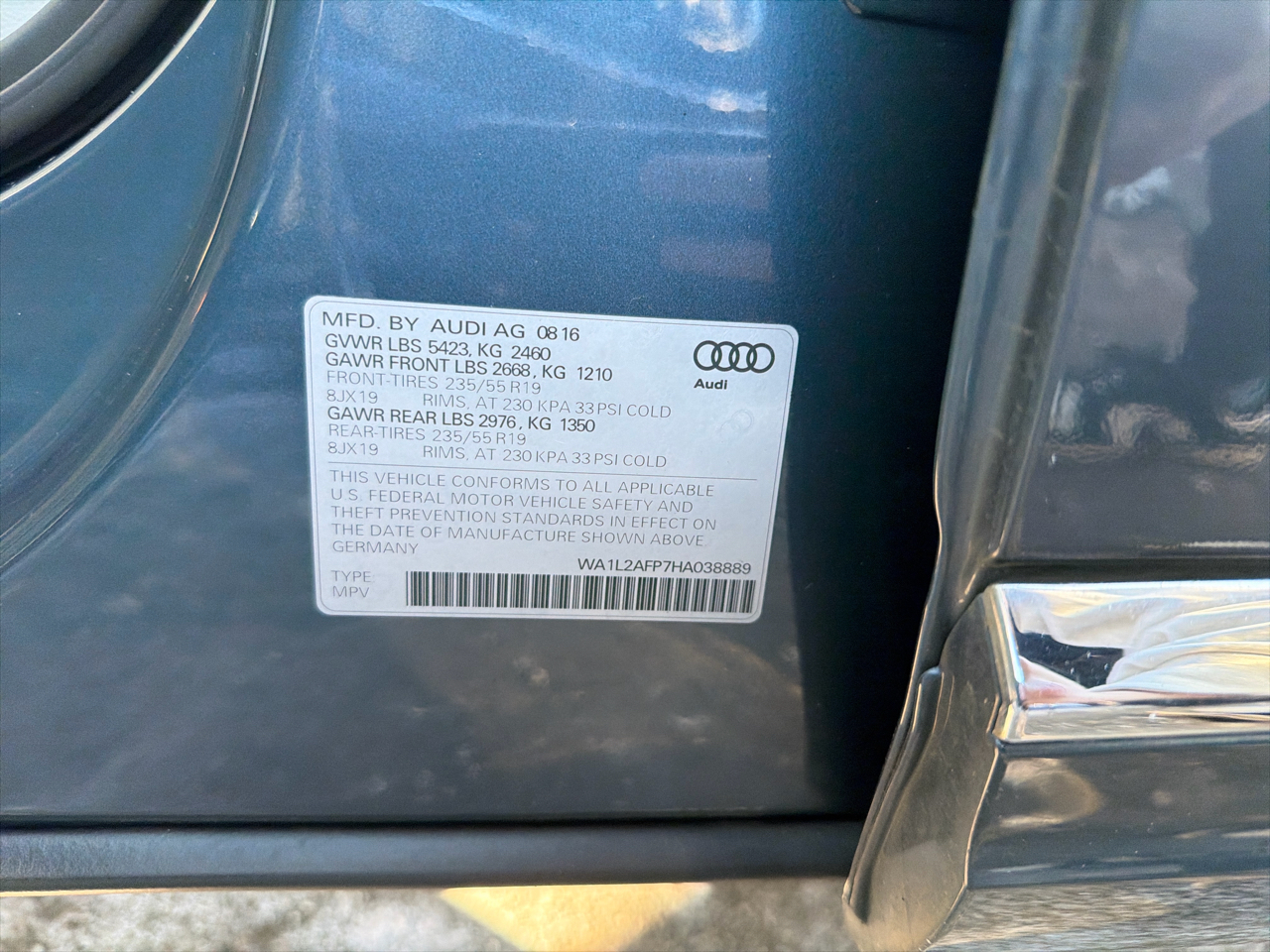 Audi Q5 2.0 TFSI Premium Plus 2017