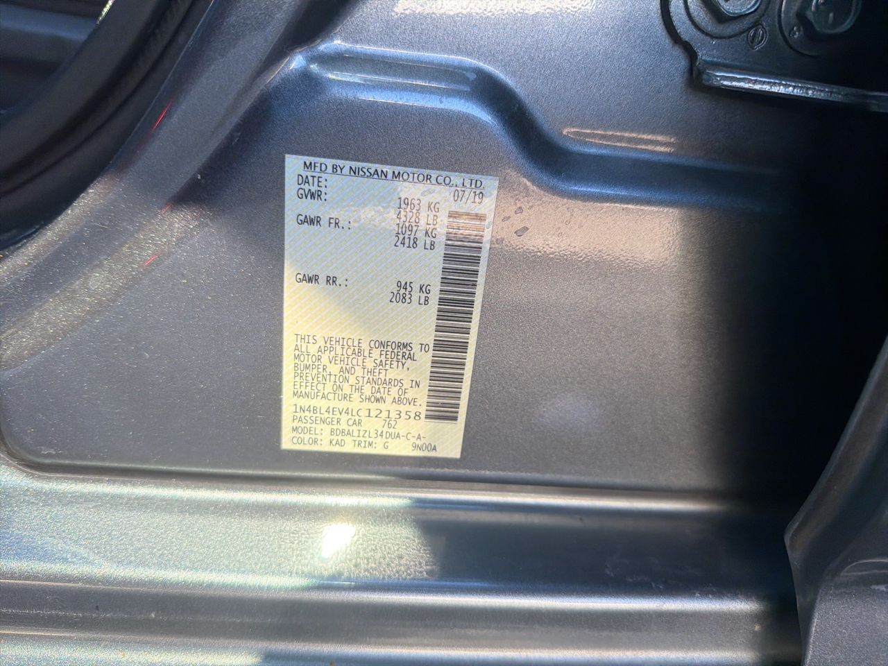 Nissan Altima 2.5 SL Sedan 2020