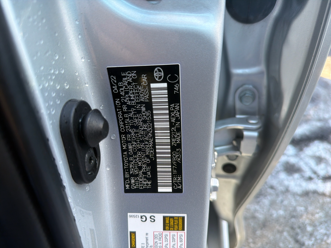 Toyota Corolla LE CVT (Natl) 2022