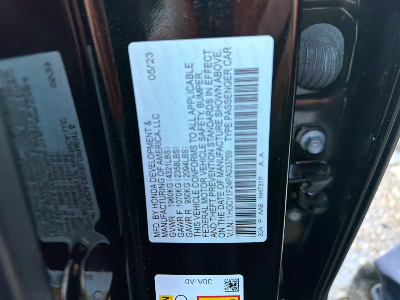 Honda Accord Sedan LX CVT 2023