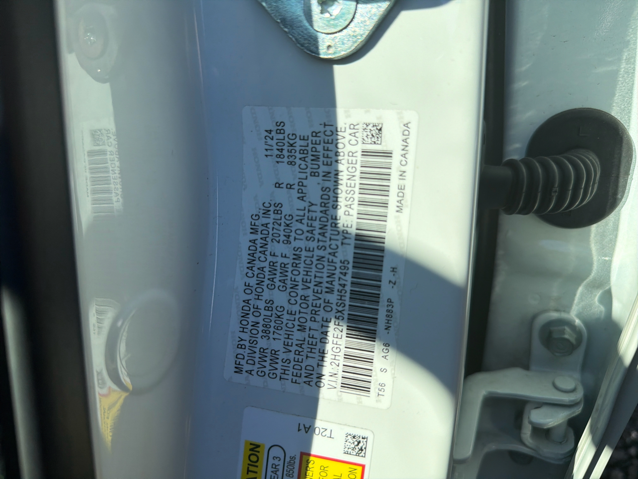 Honda Civic Sedan Sport CVT 2025