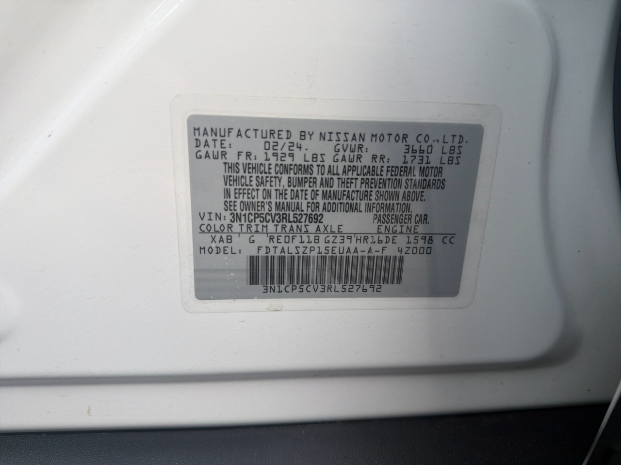 Nissan Kicks SV FWD 2024