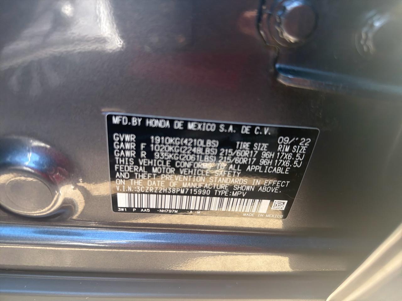 Honda HR-V LX AWD CVT 2023