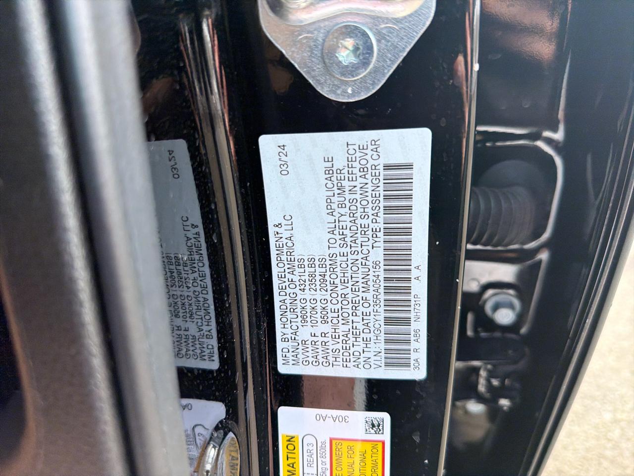 Honda Accord Sedan EX CVT 2024