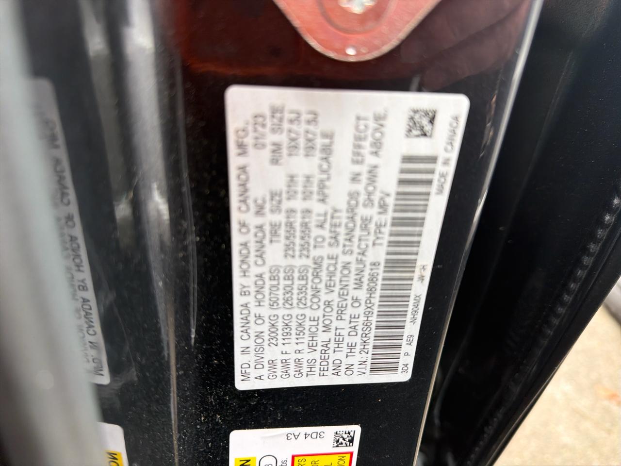 Honda CR-V Hybrid Sport Touring AWD 2023