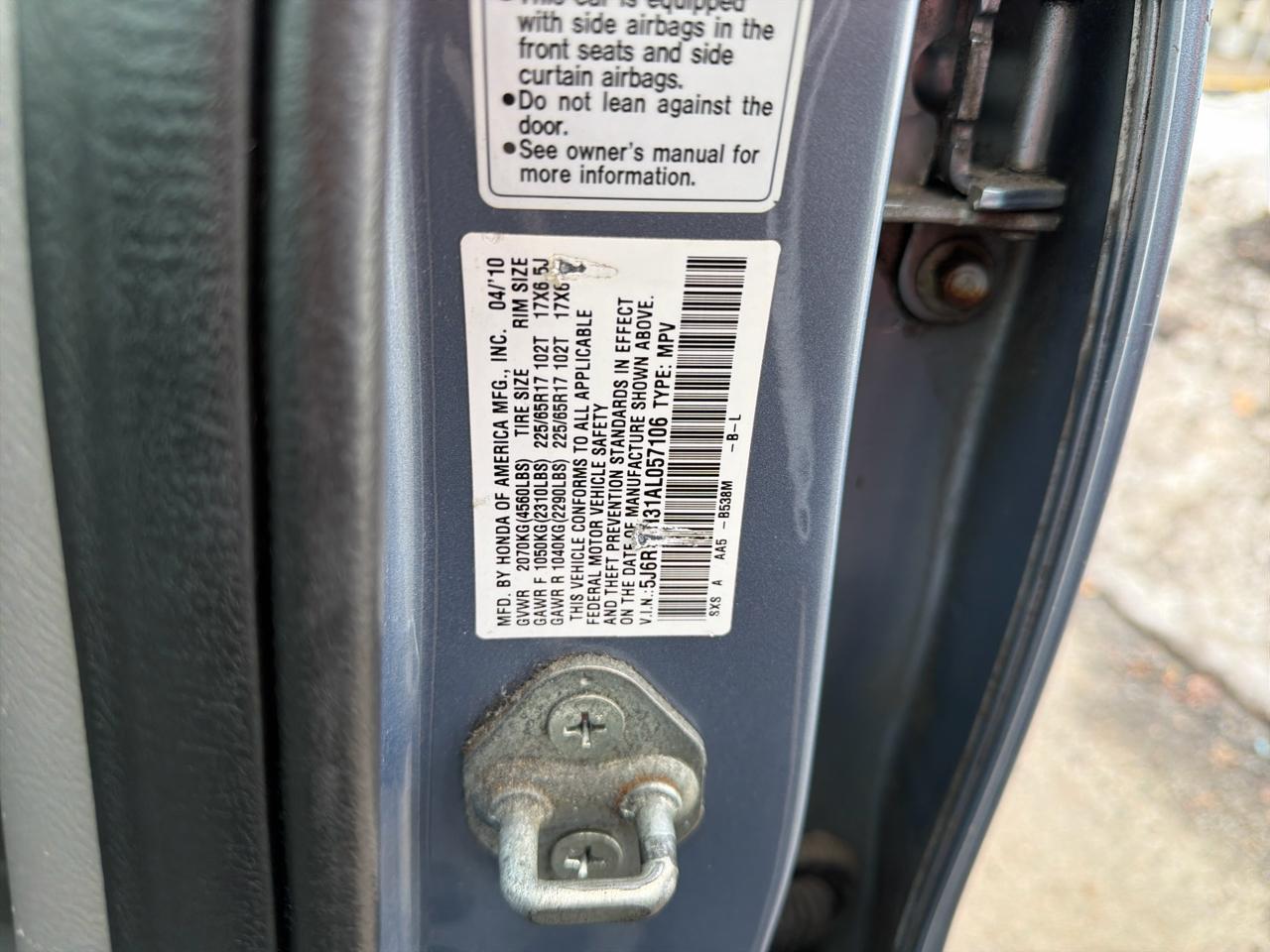 Honda CR-V 4WD 5dr LX 2010