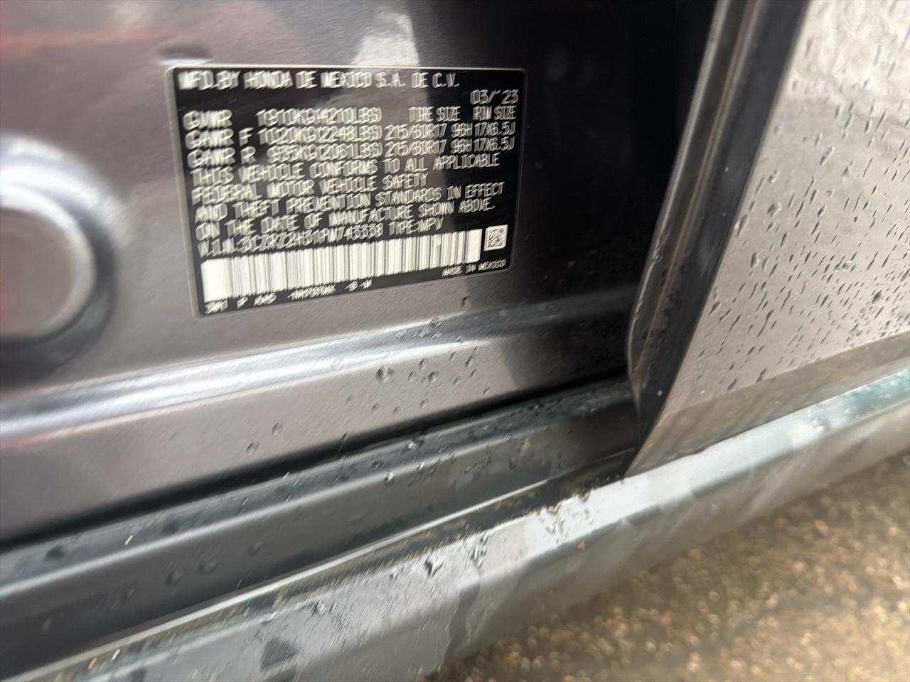 Honda HR-V LX AWD CVT 2023