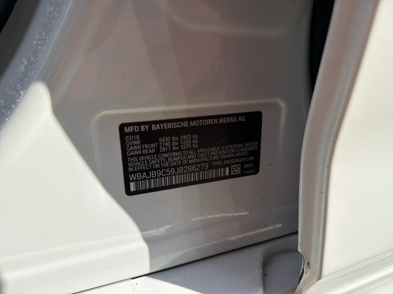 BMW 5 Series M550i xDrive Sedan 2018