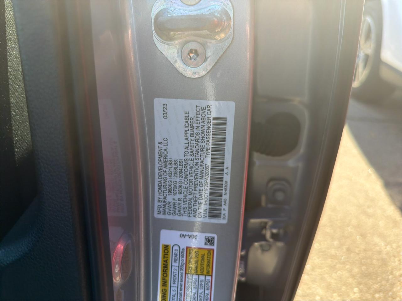 Honda Accord Sedan LX CVT 2023