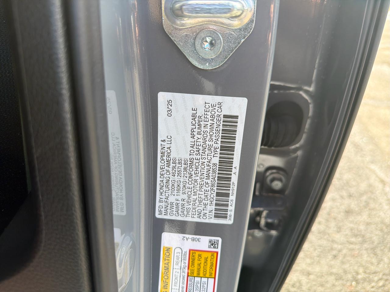 Honda Accord Hybrid Touring Sedan 2025