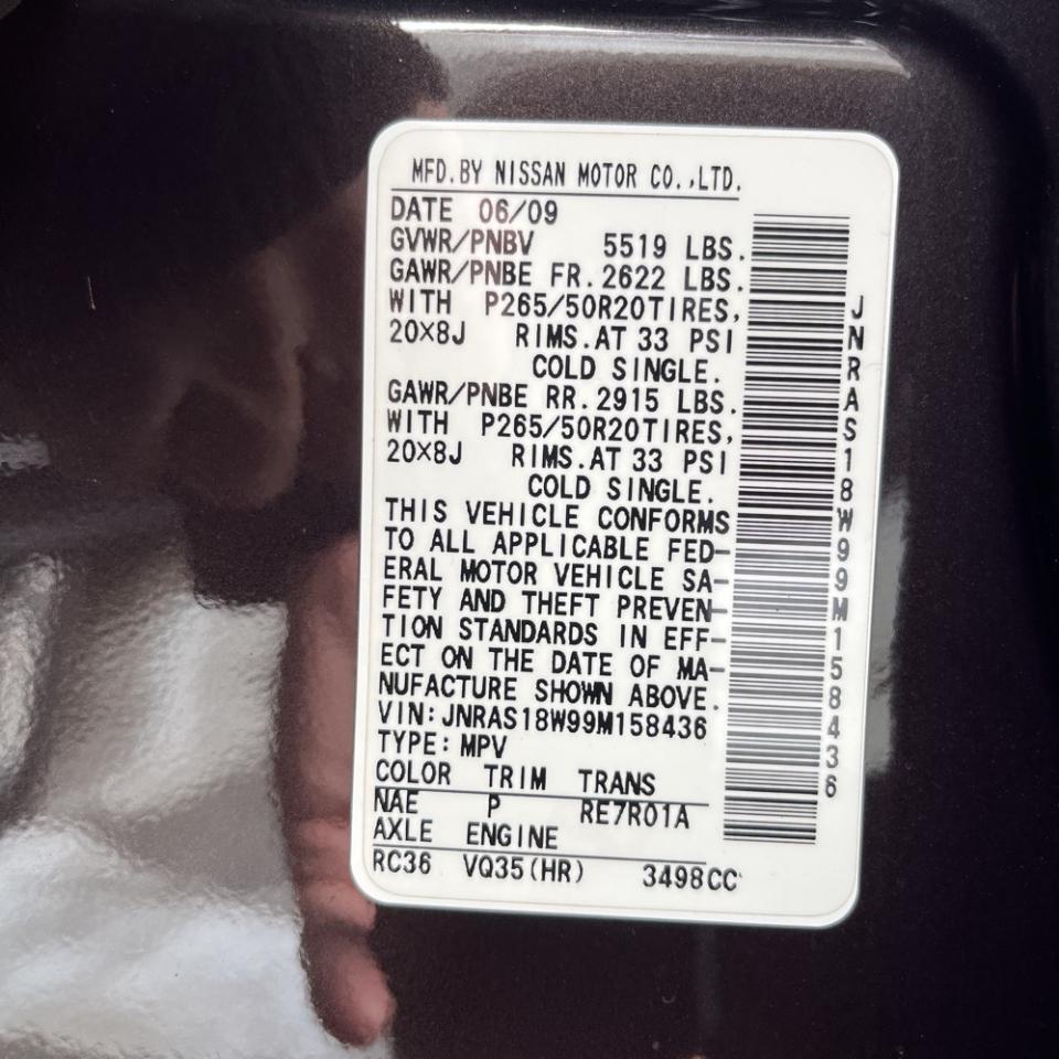 Infiniti FX35 AWD 4dr 2009