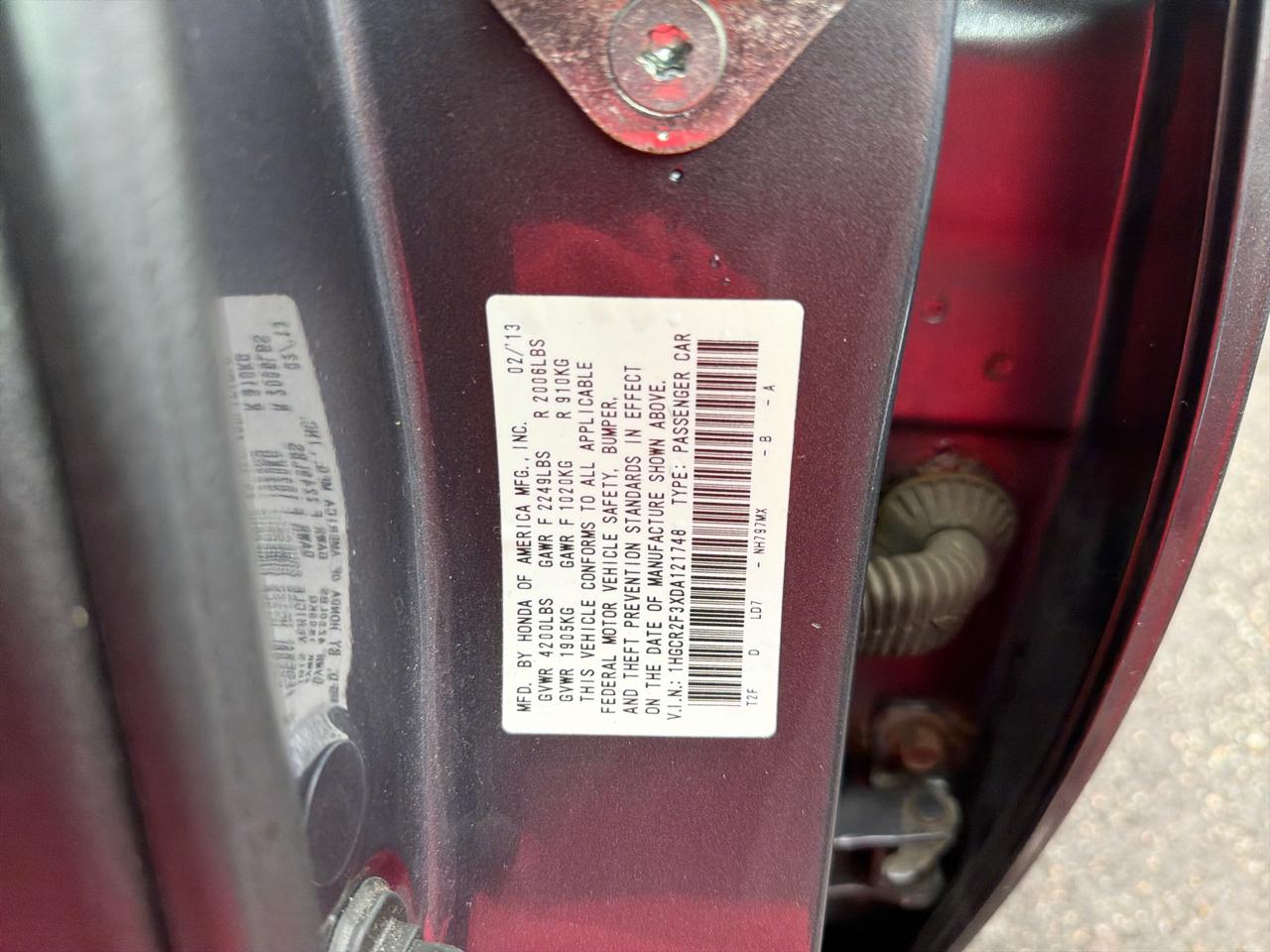 Honda Accord Sdn 4dr I4 CVT LX 2013