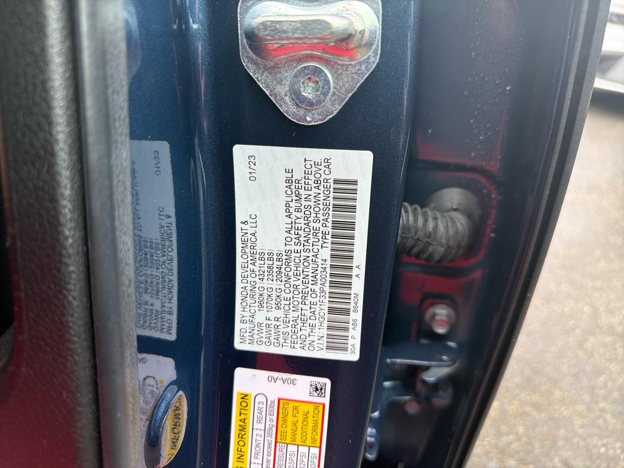 Honda Accord Sedan EX CVT 2023