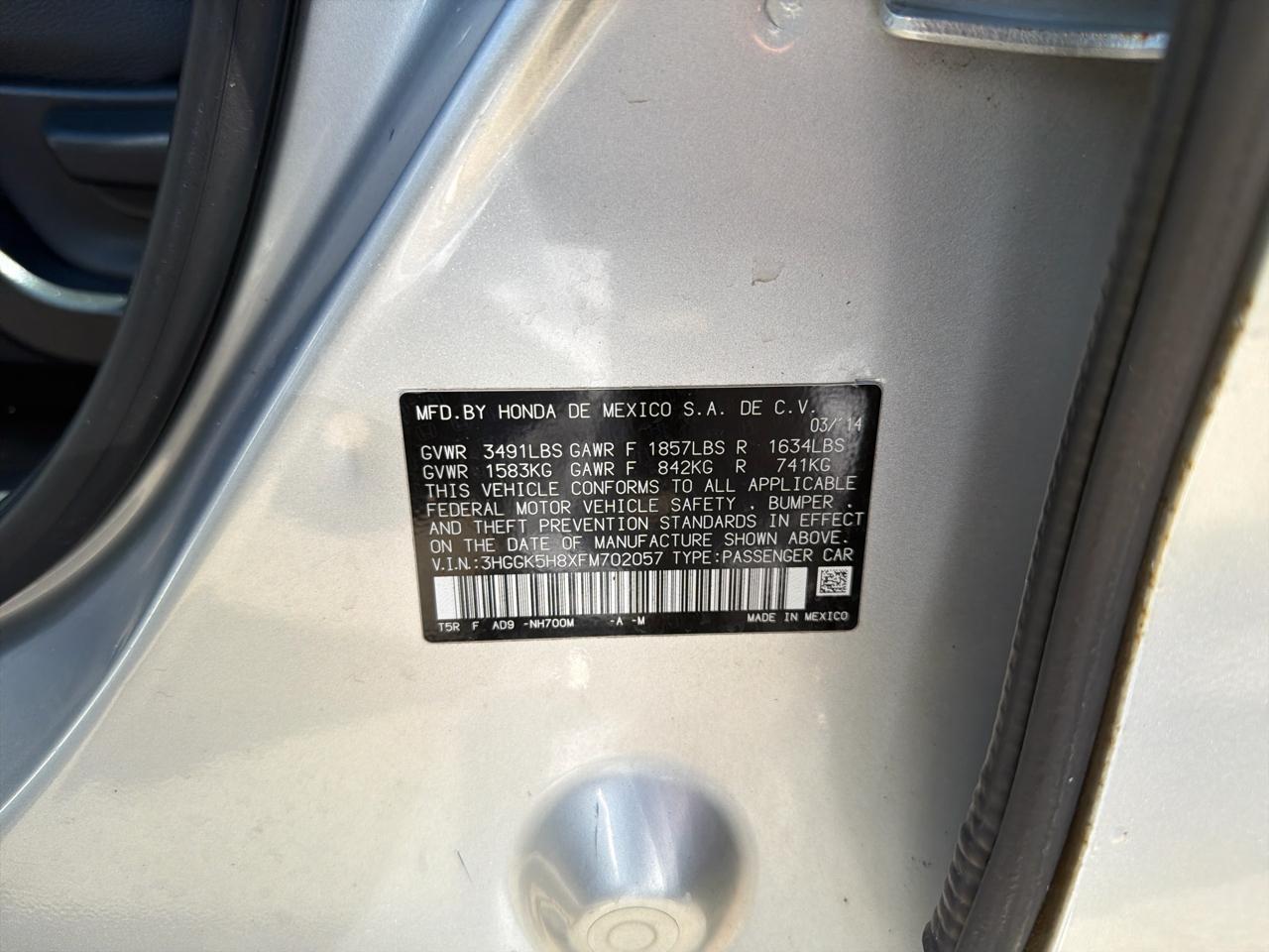 Honda Fit 5dr HB CVT EX-L 2015