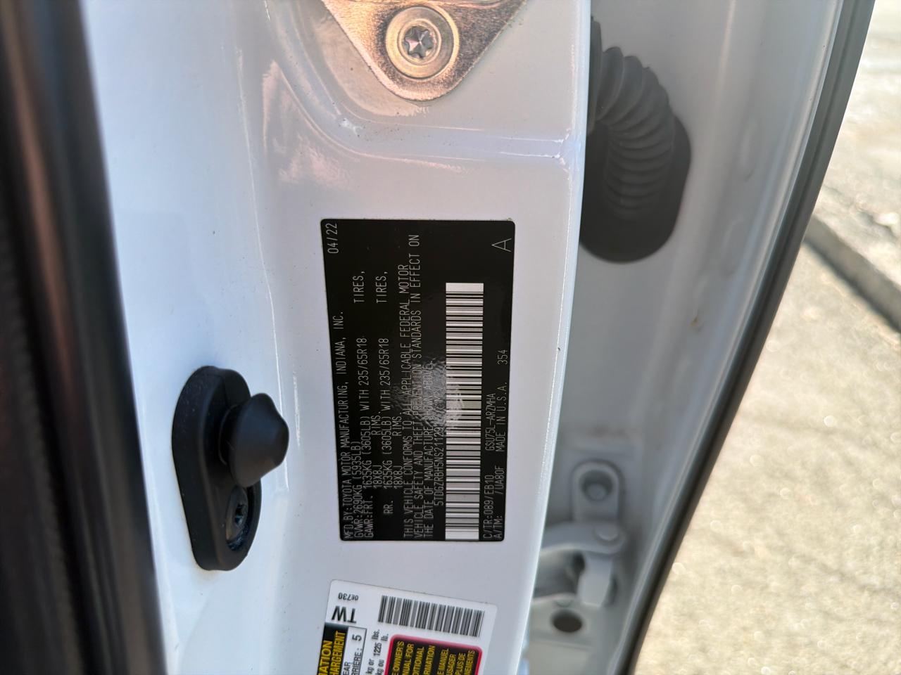 Toyota Highlander XLE AWD (Natl) 2022