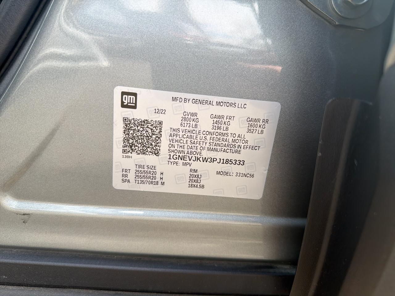 Chevrolet Traverse AWD 4dr RS 2023