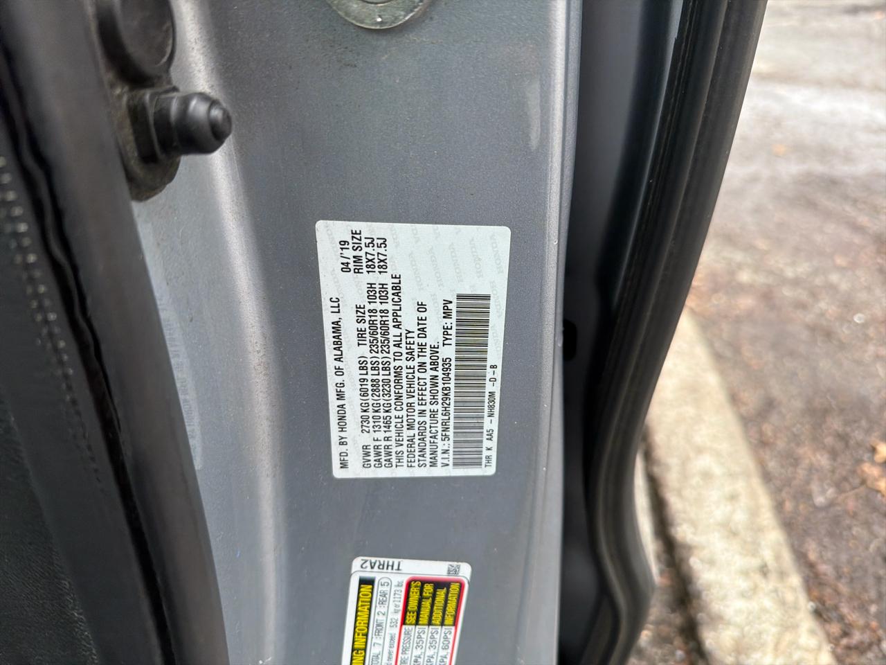 Honda Odyssey LX Auto 2019