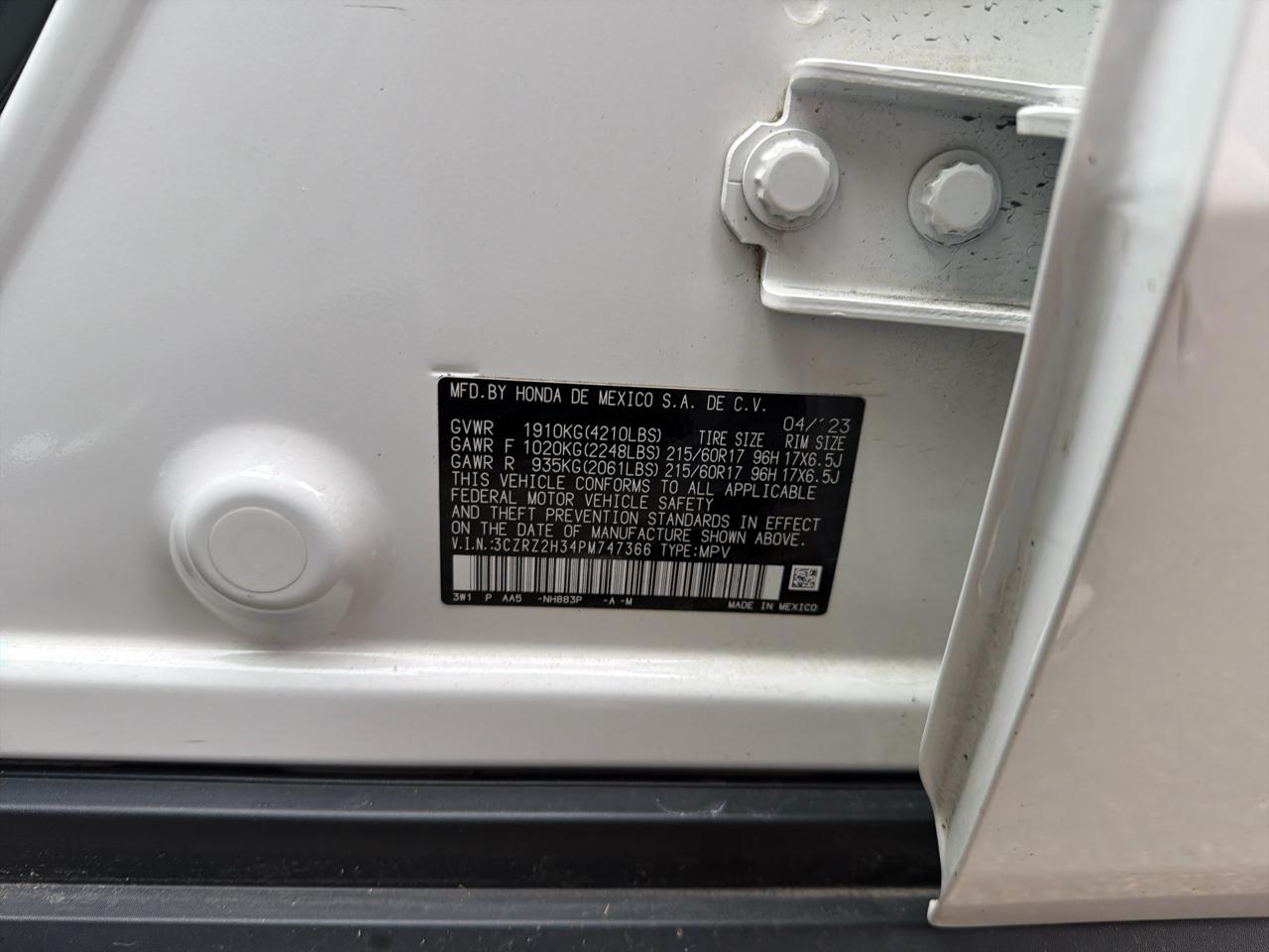 Honda HR-V LX AWD CVT 2023