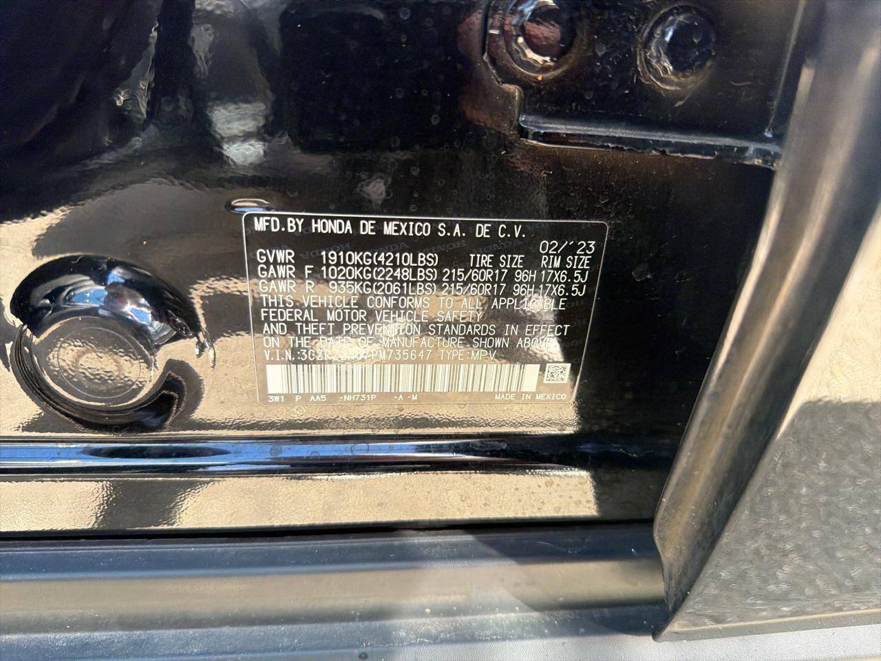 Honda HR-V LX AWD CVT 2023